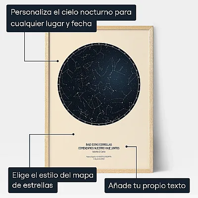 Mapa Estelar Personalizado — impresión personalizada mapa estelar