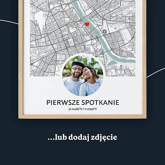 mapa plakat nasze pierwsze spotkanie
