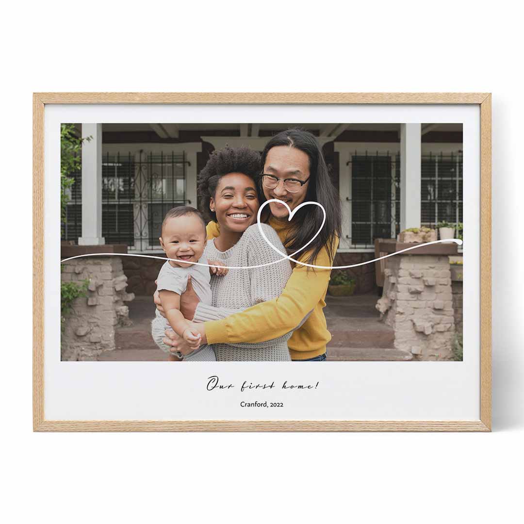 Familjefoto väggkonst — personlig fotoväggtavla