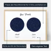Bester Freund Doppelsternkarte — personalisiertes Sternenkarten-Poster - Schweiz